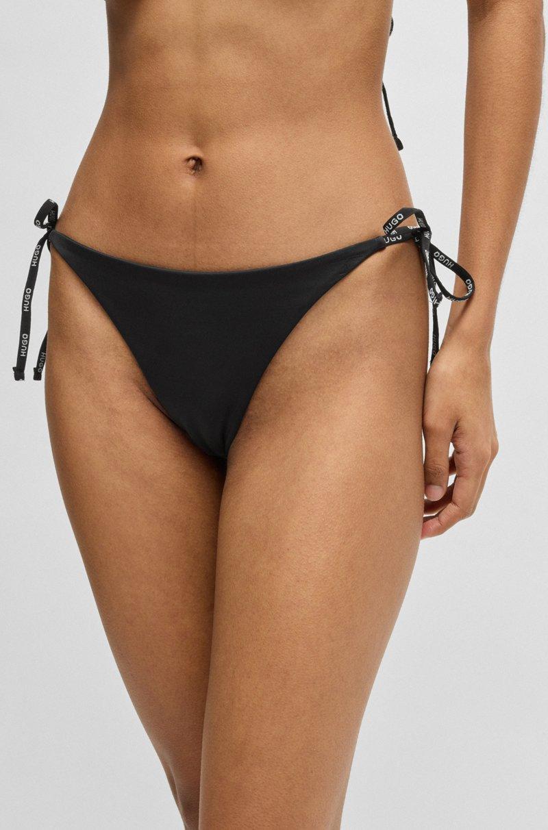 Hugo Boss Braguita de bikini con lazos con logo en contraste