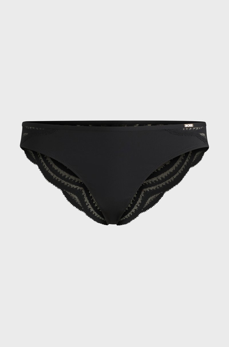 Hugo Boss Braguitas Con Ribete De Encaje Y Detalle De Logo