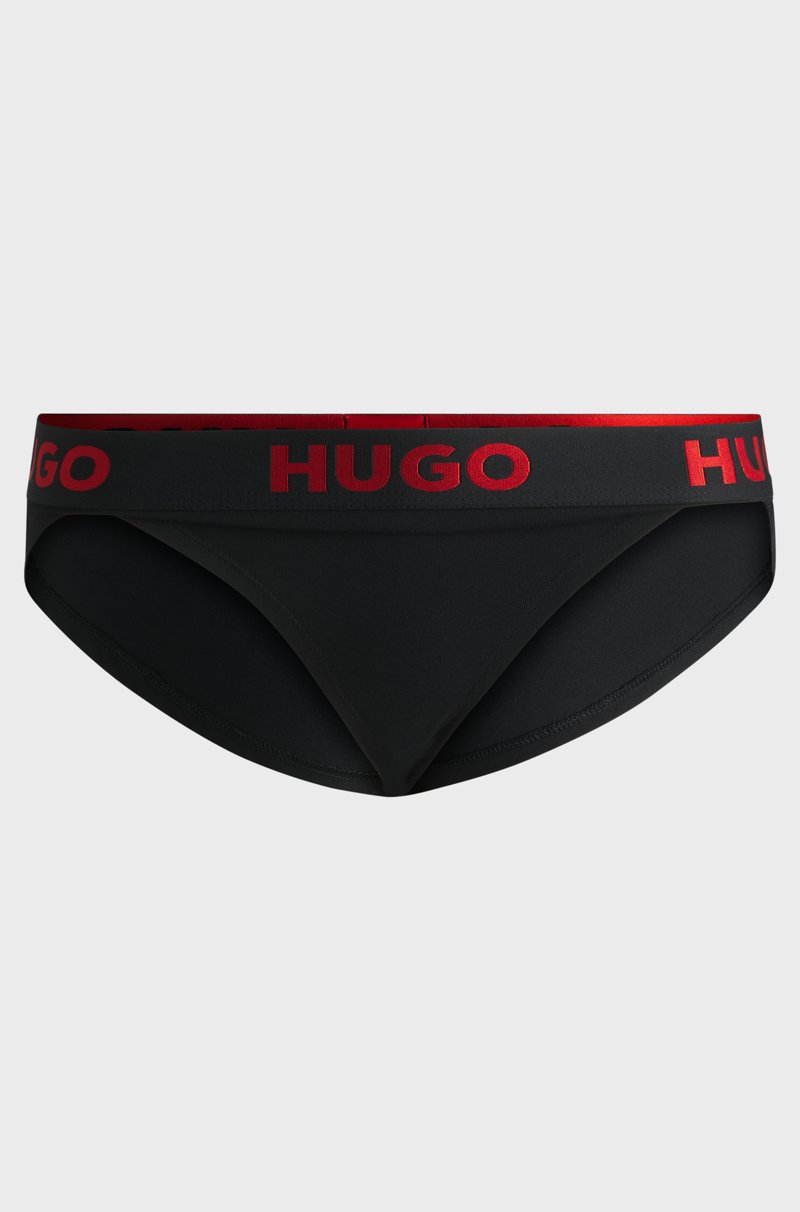 Hugo Boss Braguitas De Algodón Elástico Con Logo En La Cintura