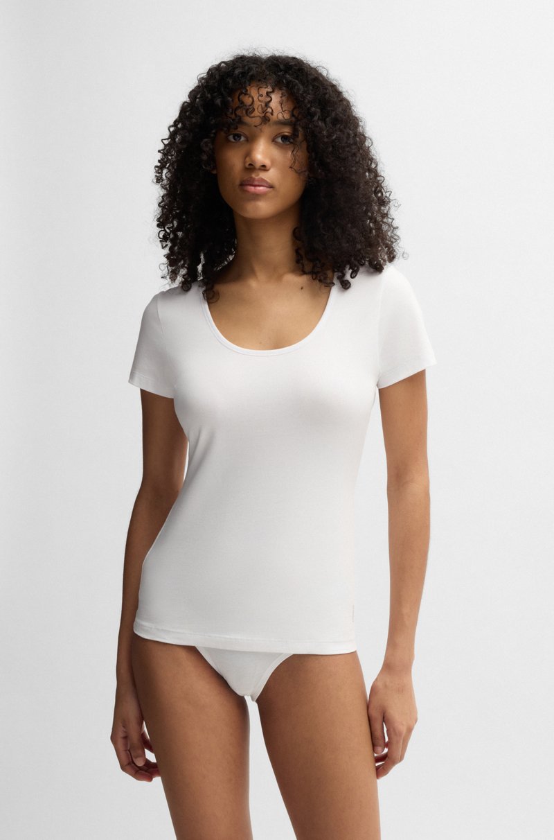 Hugo Boss Braguitas de algodón elástico con logo en la cintura