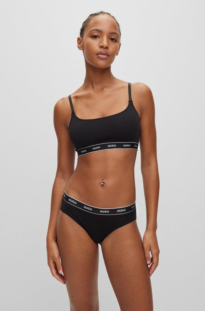 Hugo Boss Braguitas de algodón elástico con logos en la cintura