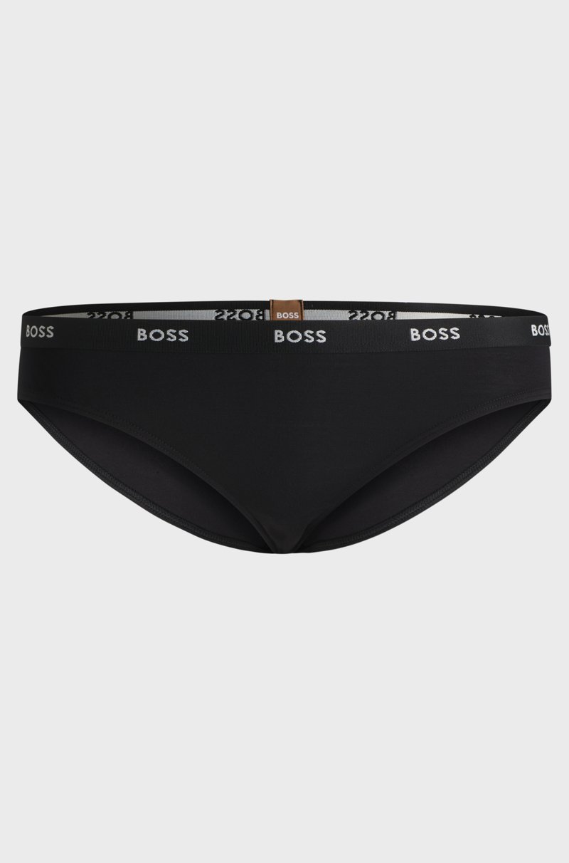 Hugo Boss Braguitas De Punto Elástico Con Logo En La Cintura
