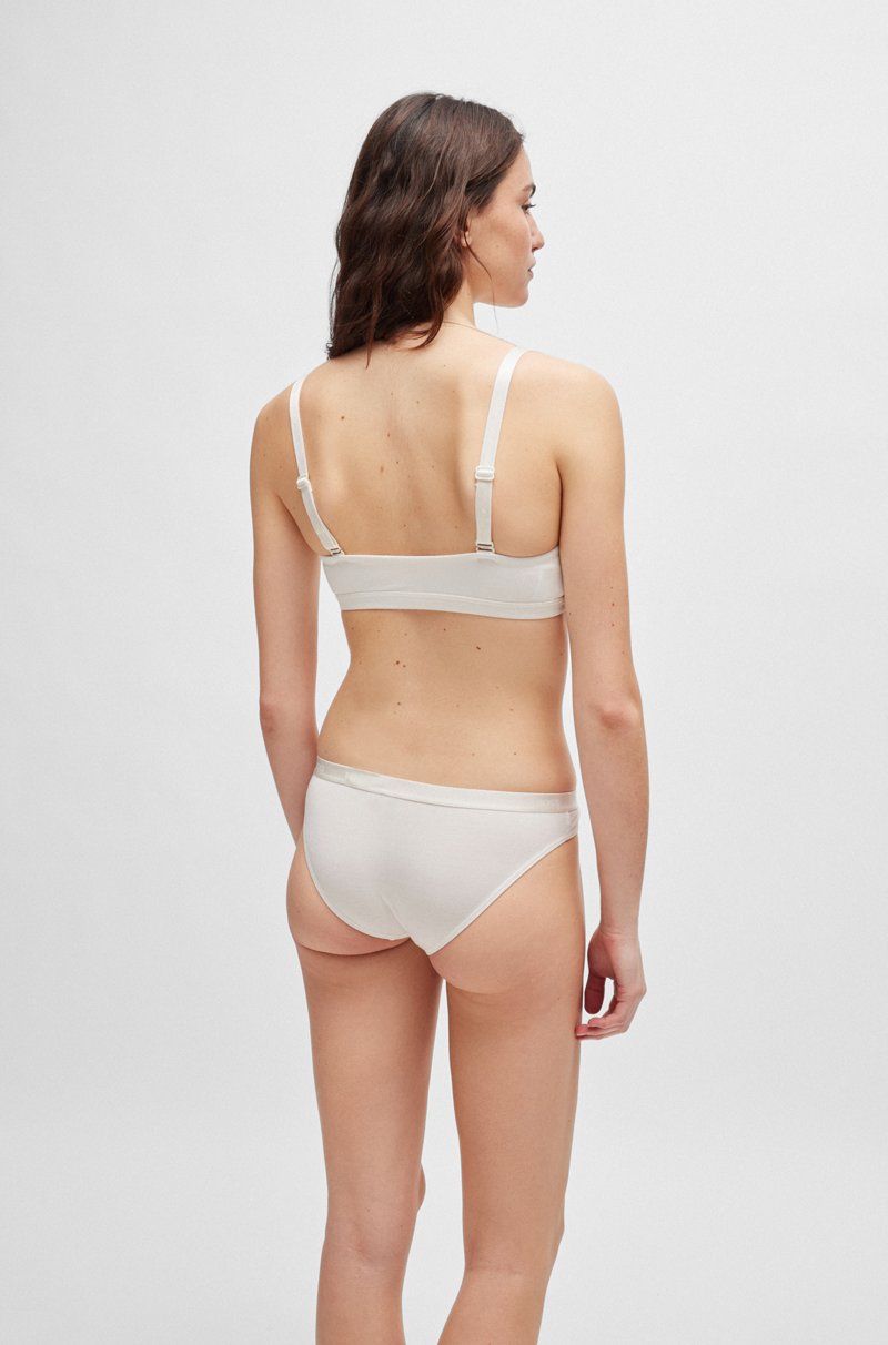 Hugo Boss Bralette De Punto Elástico Con Tirantes De La Marca