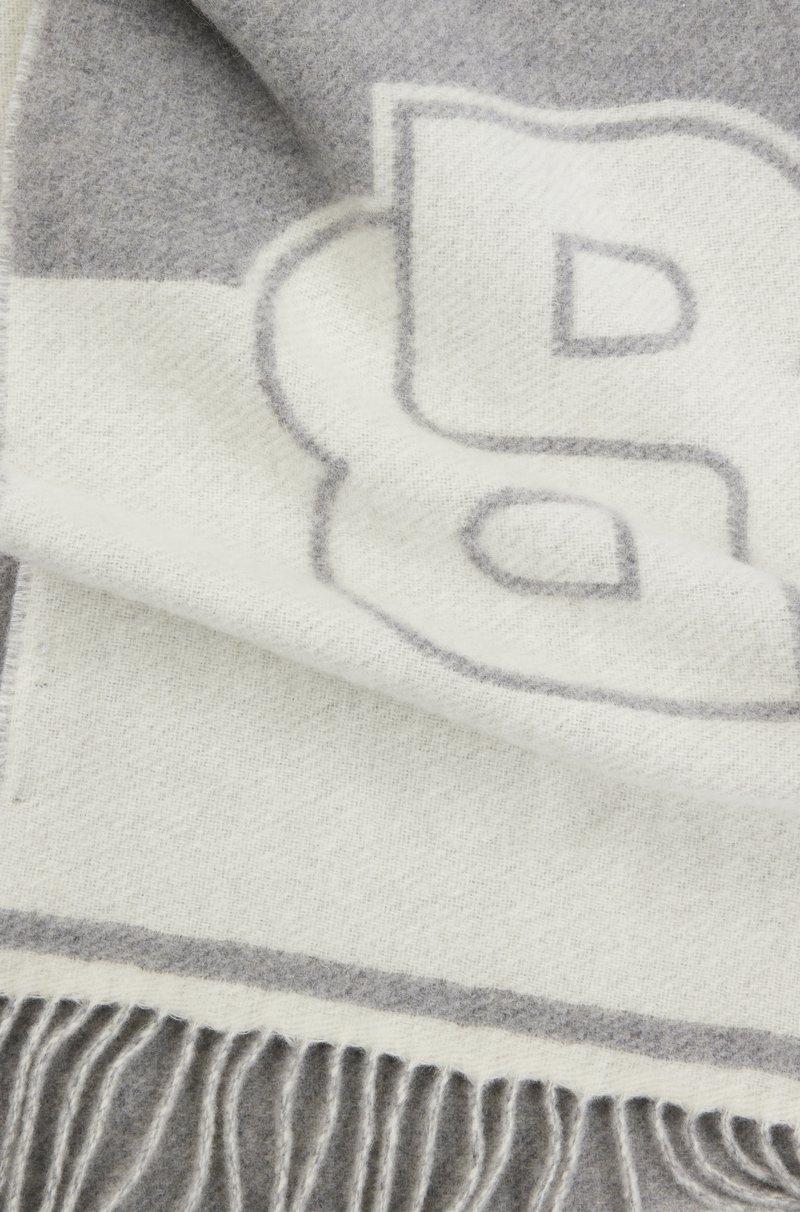 Hugo Boss Bufanda De Mezcla De Lana Con Monograma Double B