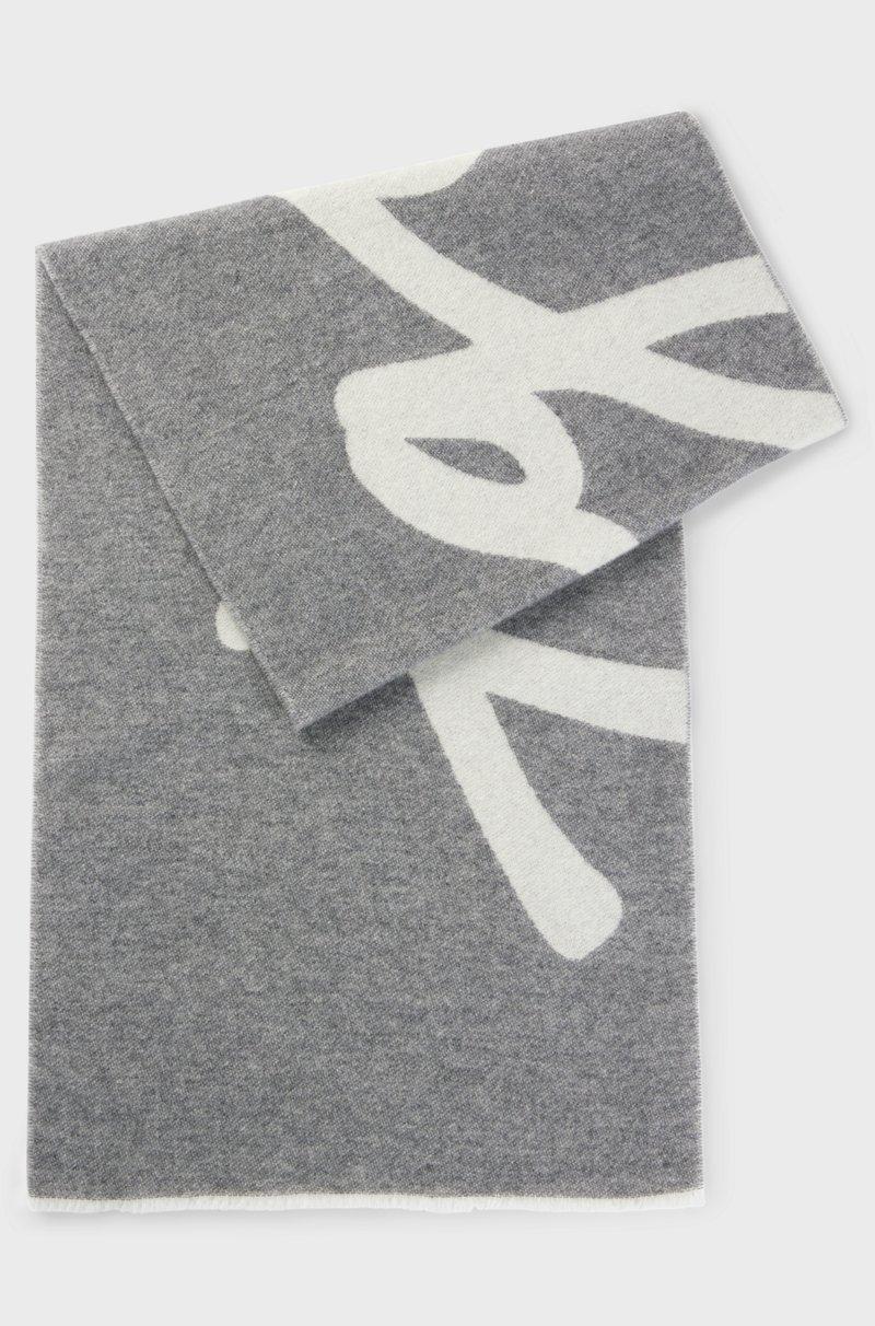 Hugo Boss Bufanda en mezcla de lana con detalle de logo