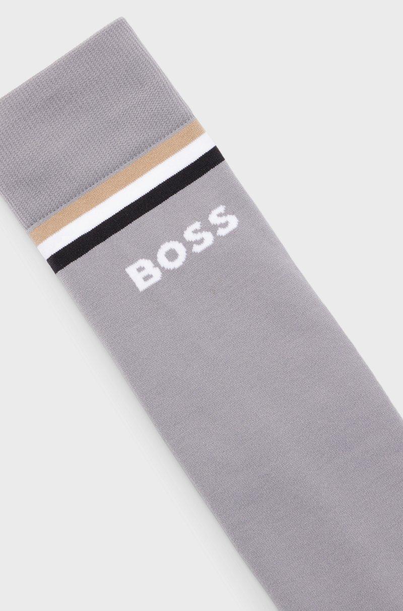Hugo Boss Calcetines De Equitación Con Rayas Y Logo De La Marca