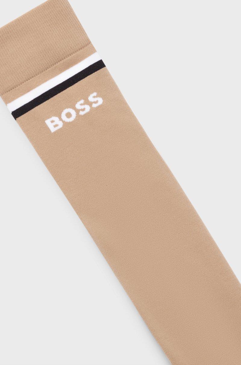 Hugo Boss Calcetines De Equitación Con Rayas Y Logo De La Marca