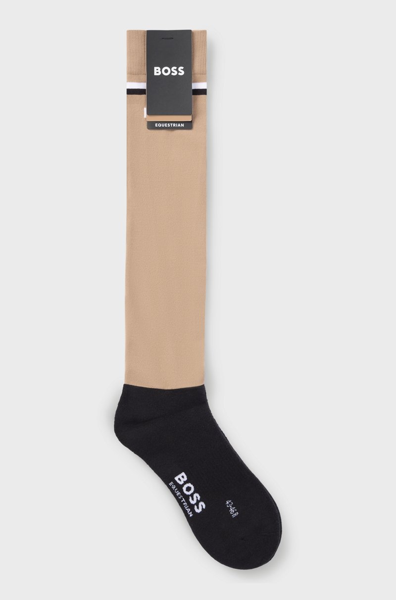 Hugo Boss Calcetines De Equitación Con Rayas Y Logo De La Marca