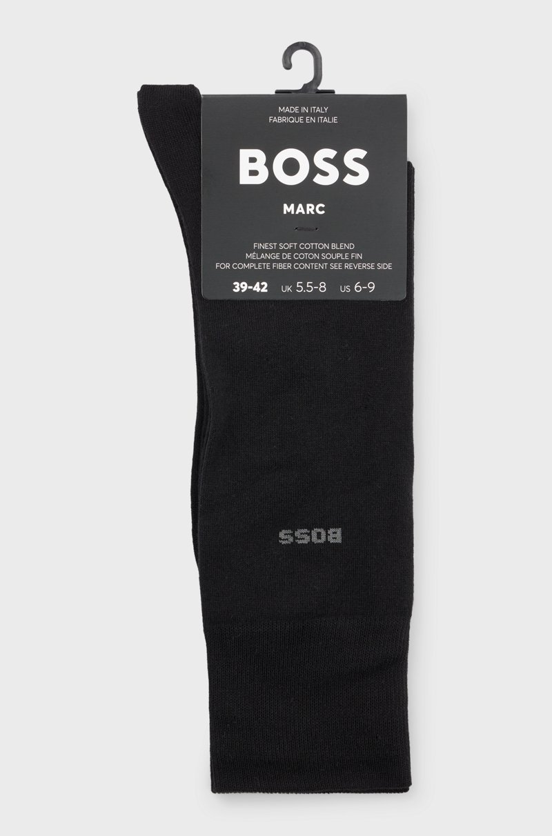Hugo Boss Calcetines De Largo Estándar Con Logo En Algodón Elástico Peinado