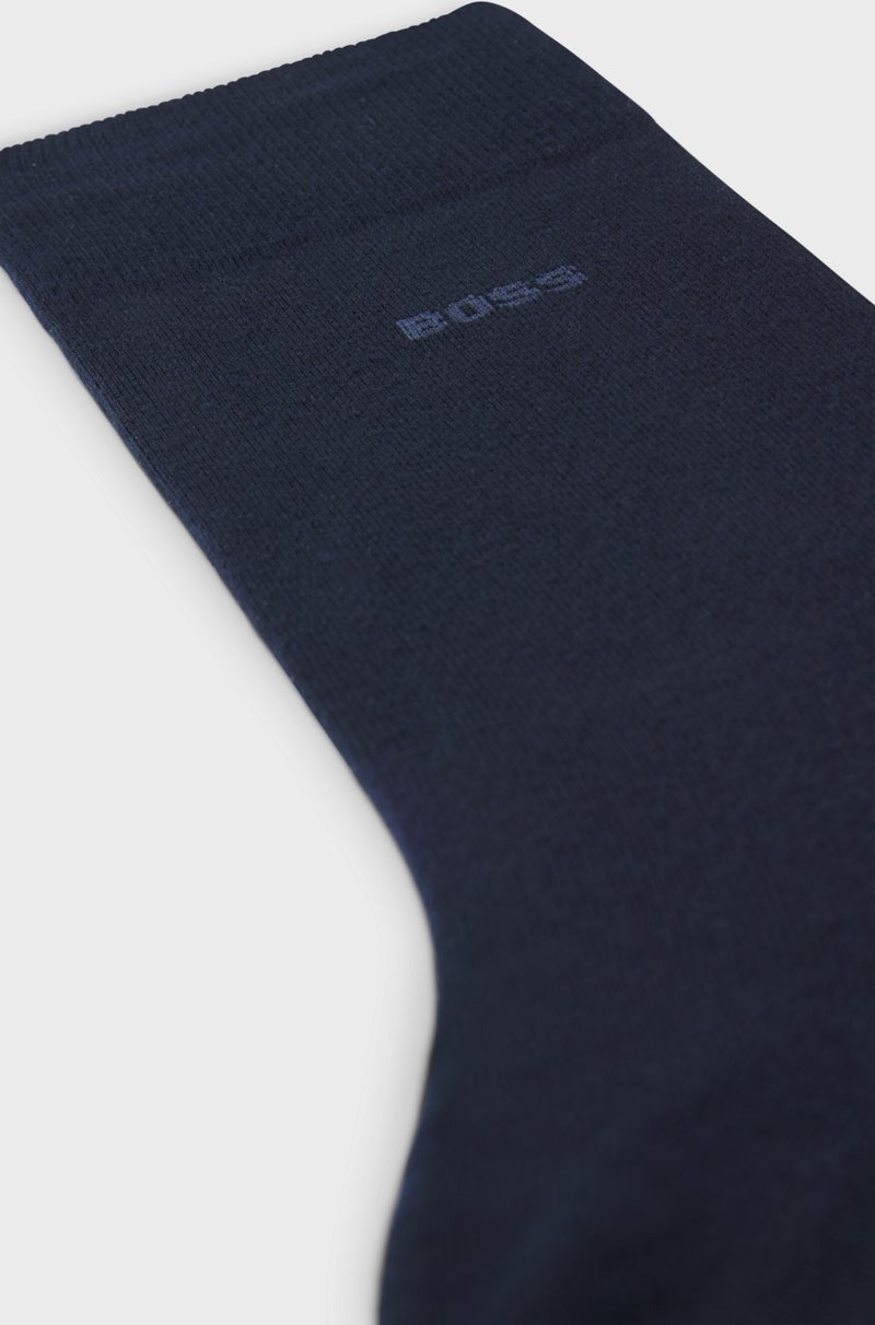 Hugo Boss Calcetines De Largo Estándar Con Logo En Algodón Elástico Peinado