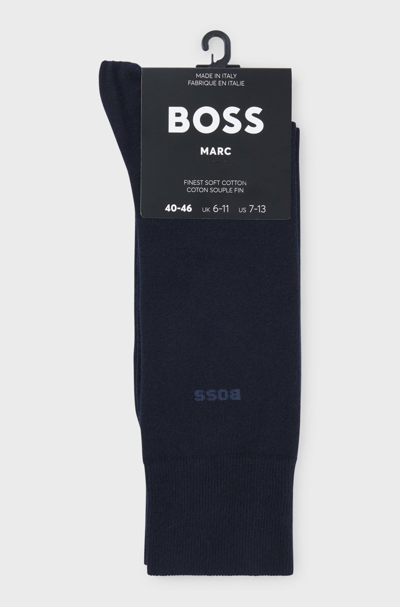 Hugo Boss Calcetines De Largo Estándar Con Logo En Algodón Elástico Peinado