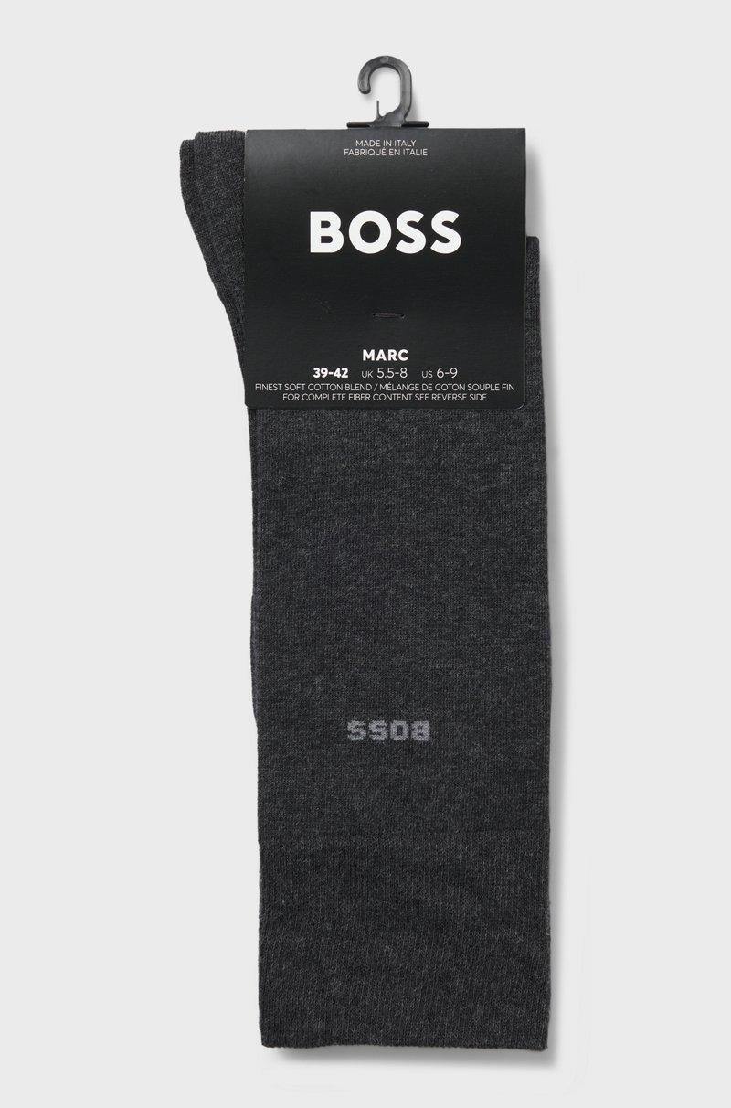 Hugo Boss Calcetines De Largo Estándar Con Logo En Algodón Elástico Peinado