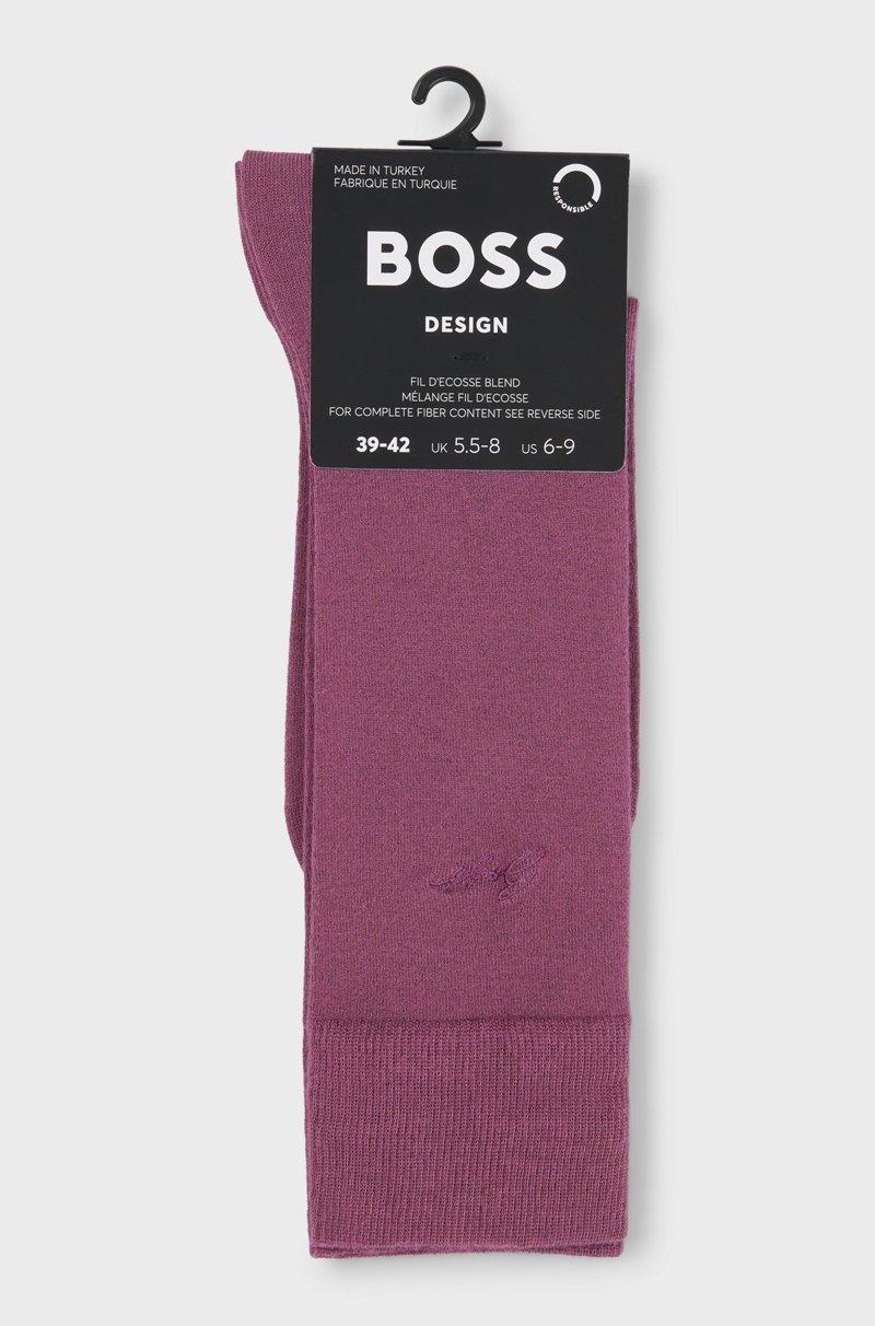 Hugo Boss Calcetines De Largo Normal De Mezcla De Modal Con Logo Bordado
