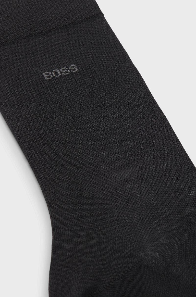 Hugo Boss Calcetines De Largo Normal En Algodón Egipcio Mercerizado Con Logo