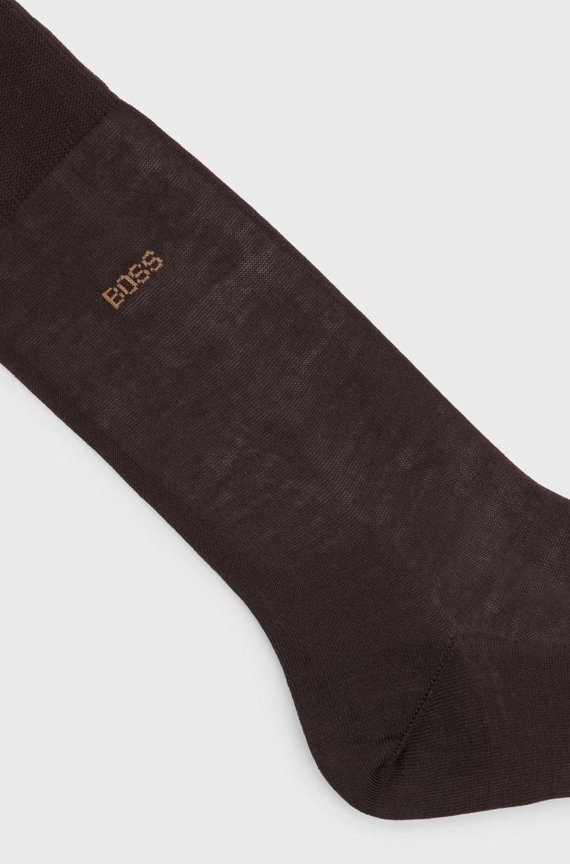 Hugo Boss Calcetines De Largo Normal En Algodón Egipcio Mercerizado Con Logo