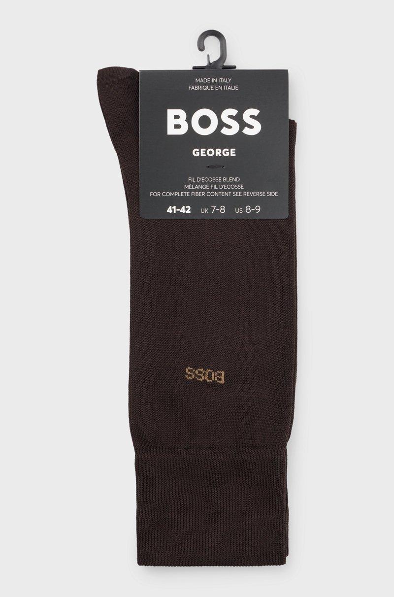 Hugo Boss Calcetines De Largo Normal En Algodón Egipcio Mercerizado Con Logo