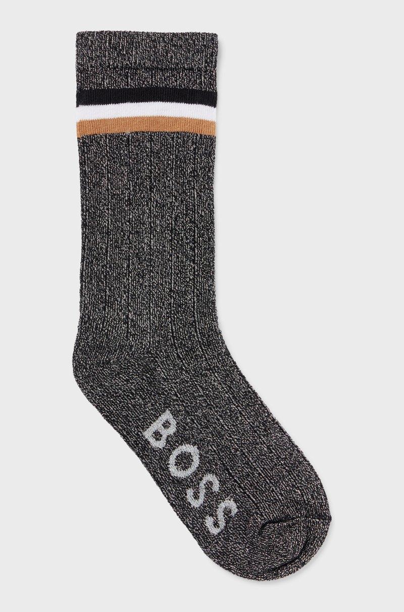 Hugo Boss Calcetines en mezcla de algodón para niños con logo y raya de la marca