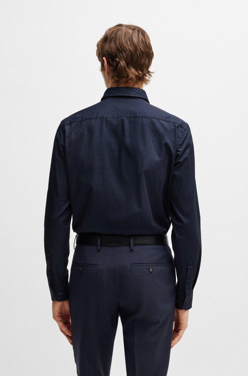 Hugo Boss Camisa Casual Fit De Algodón Con Estampado Con Textura