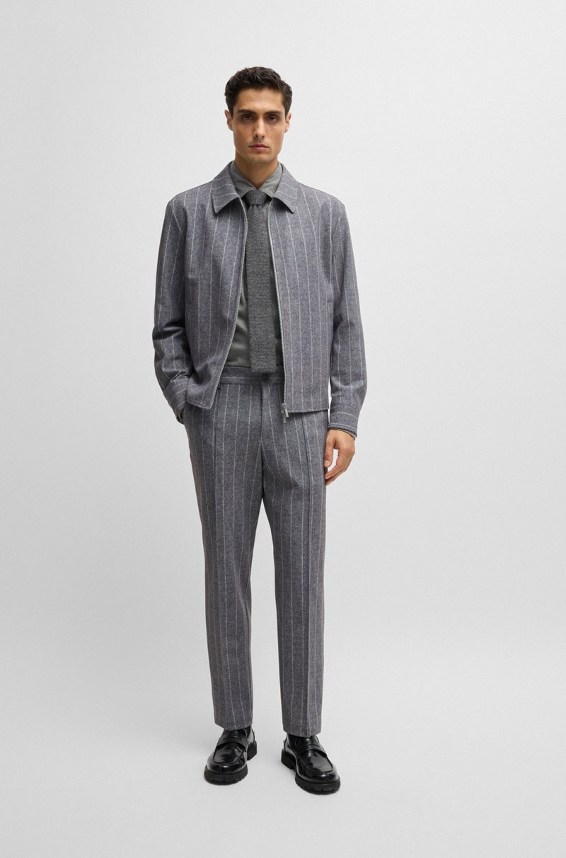 Hugo Boss Camisa Casual Fit En Sarga De Algodón Con Cuello Kent