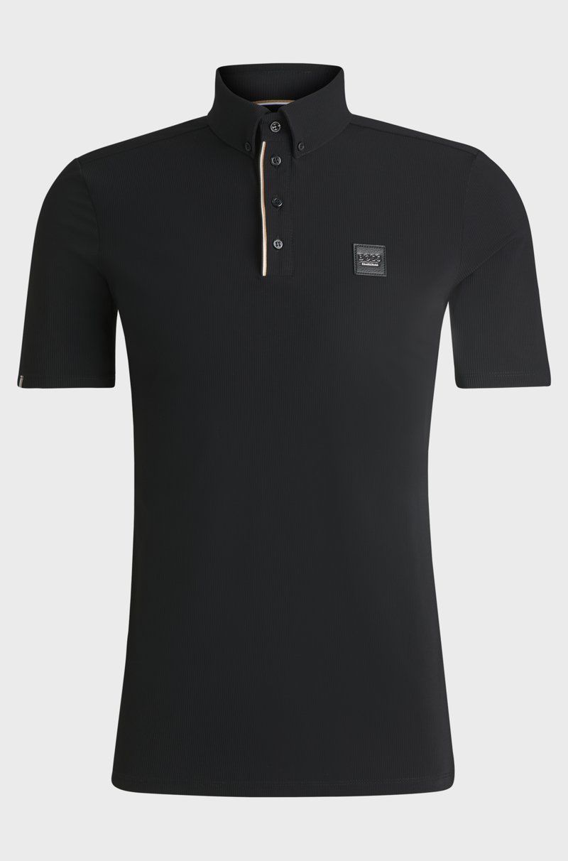 Hugo Boss Camisa De Entrenamiento Para Equitación En Piqué Elástico