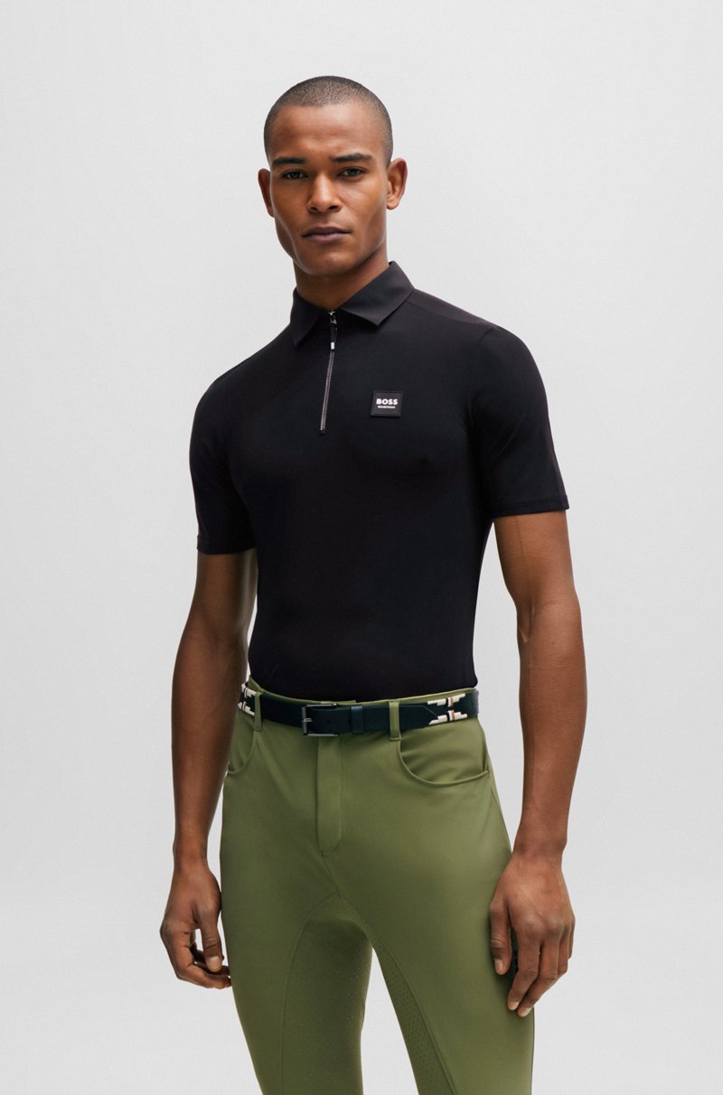 Hugo Boss Camisa de equitación para doma con parche de logo de la marca