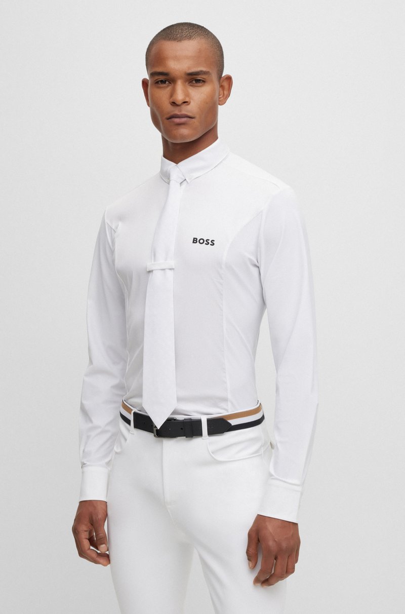 Hugo Boss Camisa De Equitación Para Exhibiciones Slim Fit En Diferentes Materiales