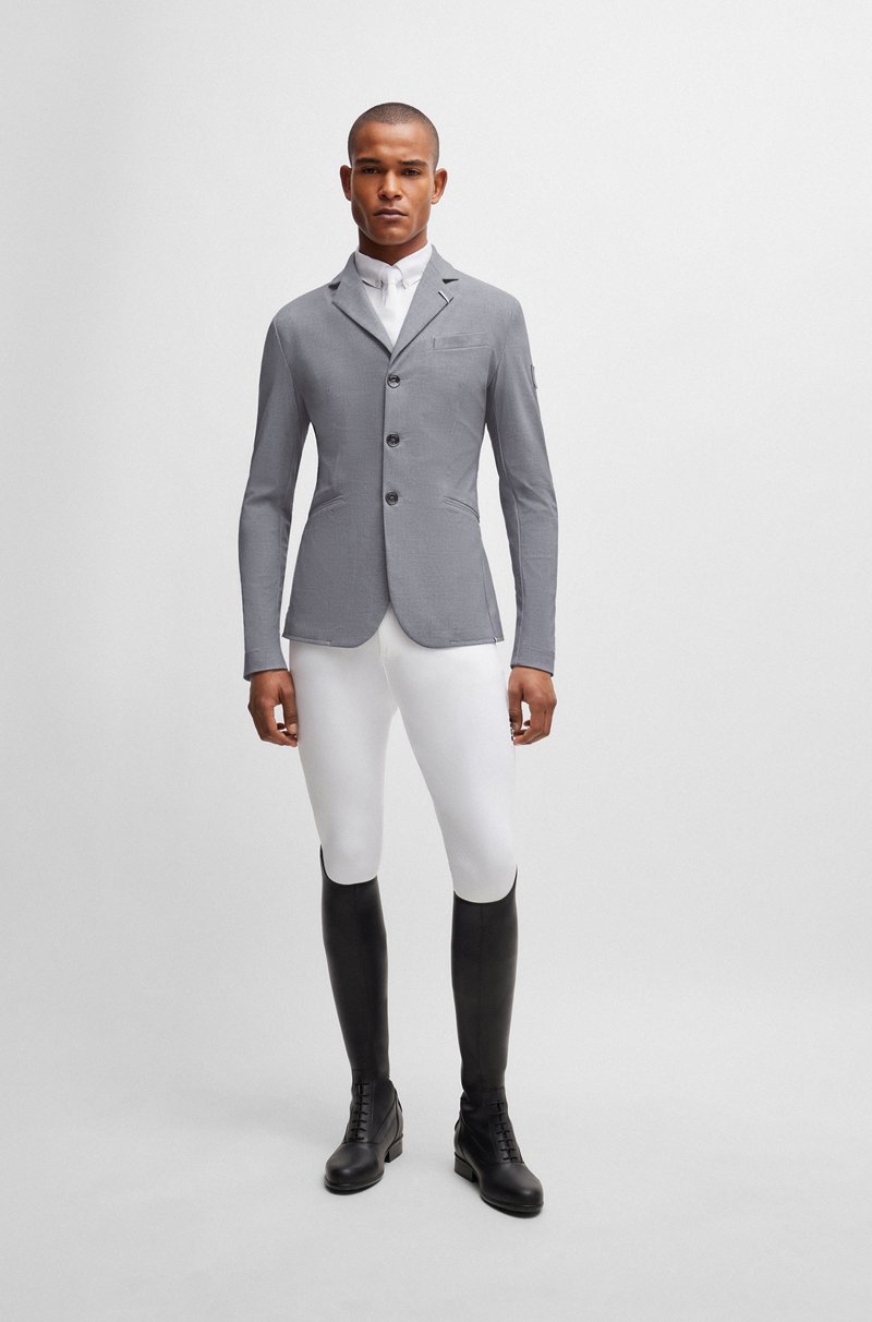 Hugo Boss Camisa De Torneo De Equitación Con Apliques Jaspeados