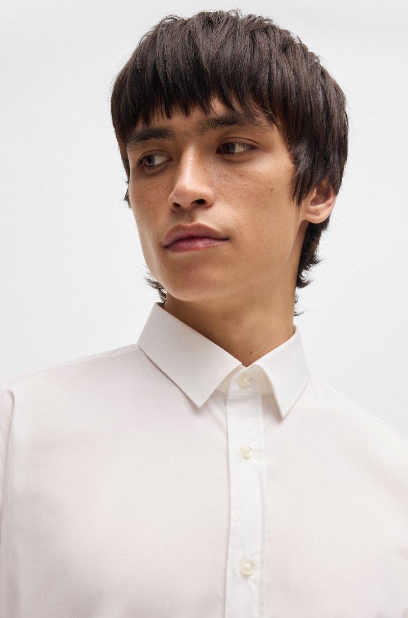 Hugo Boss Camisa Extra Slim Fit En Popelín De Algodón Elástico