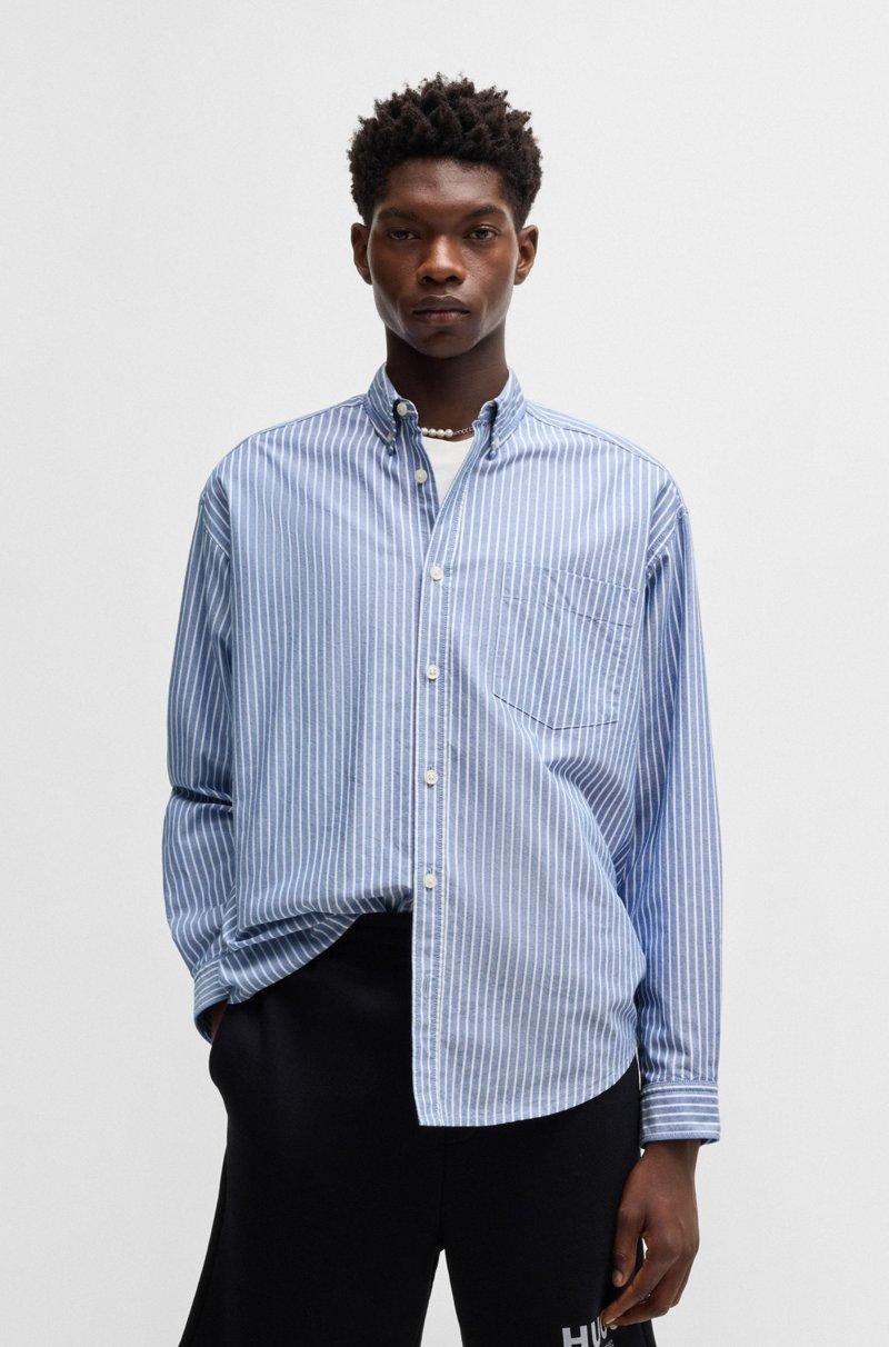 Hugo Boss Camisa Oversize Fit Abotonada De Algodón Oxford