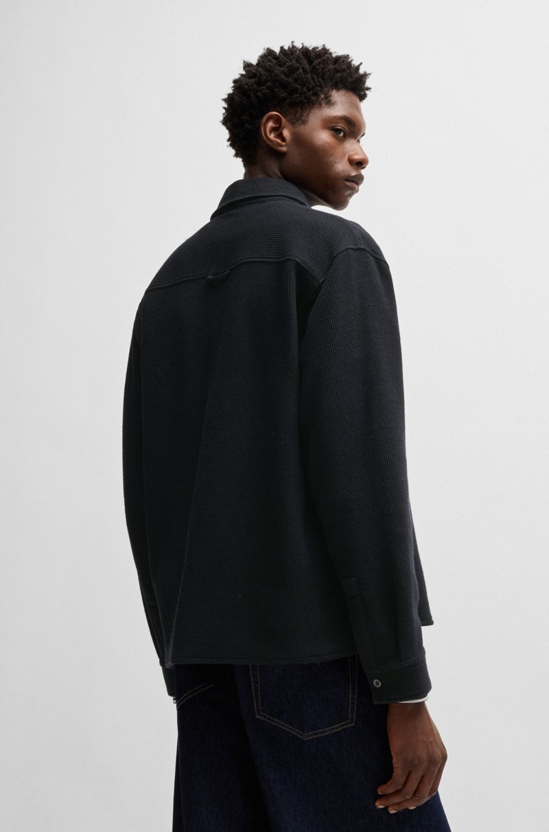 Hugo Boss Camisa Oversize Fit De Algodón Con Estructura