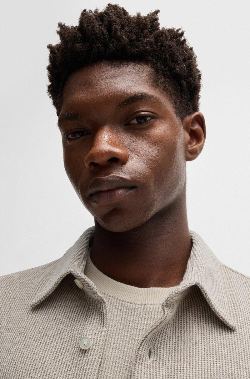 Hugo Boss Camisa Oversize Fit De Algodón Con Estructura