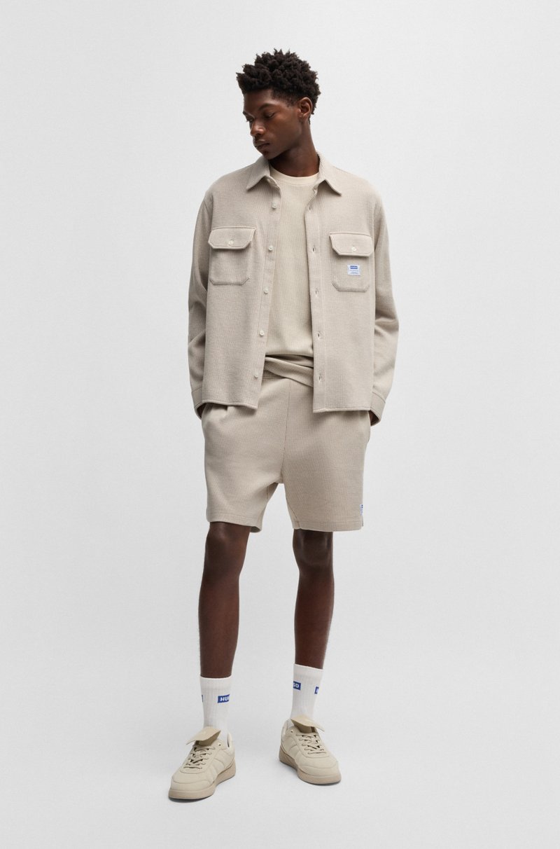 Hugo Boss Camisa Oversize Fit De Algodón Con Estructura