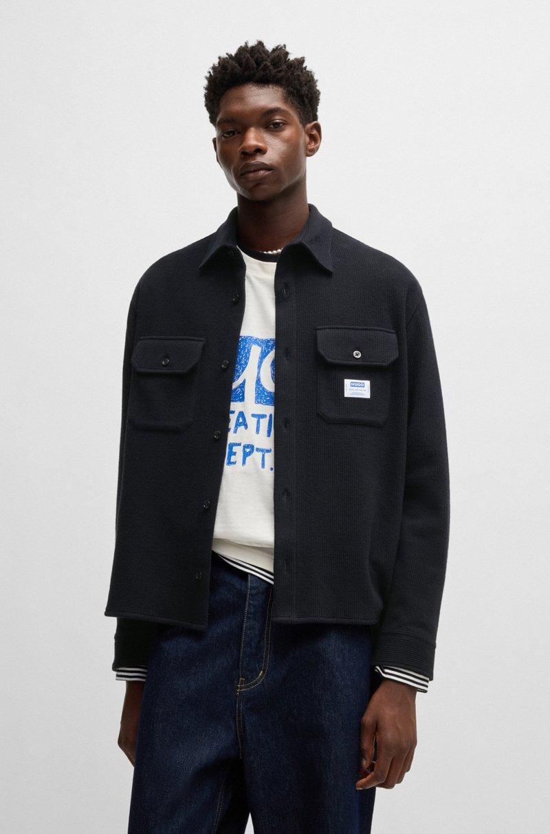 Hugo Boss Camisa Oversize Fit De Algodón Con Estructura