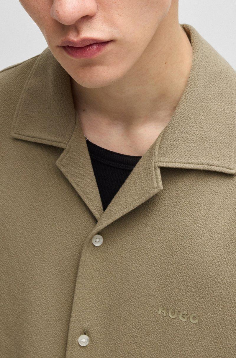 Hugo Boss Camisa Oversize Fit De Punto Estructurado