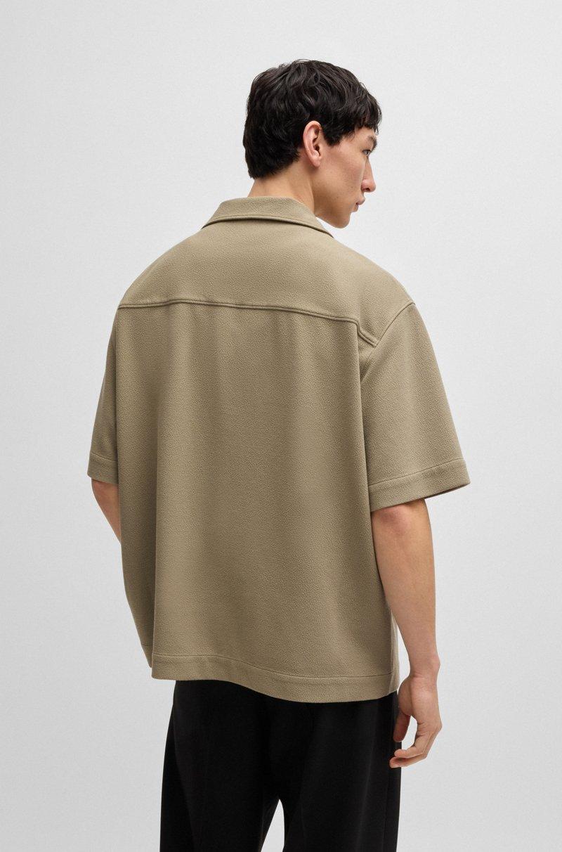 Hugo Boss Camisa Oversize Fit De Punto Estructurado