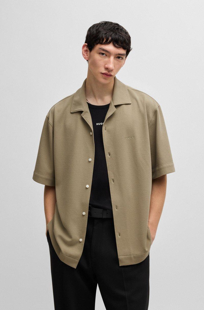 Hugo Boss Camisa oversize fit de punto estructurado