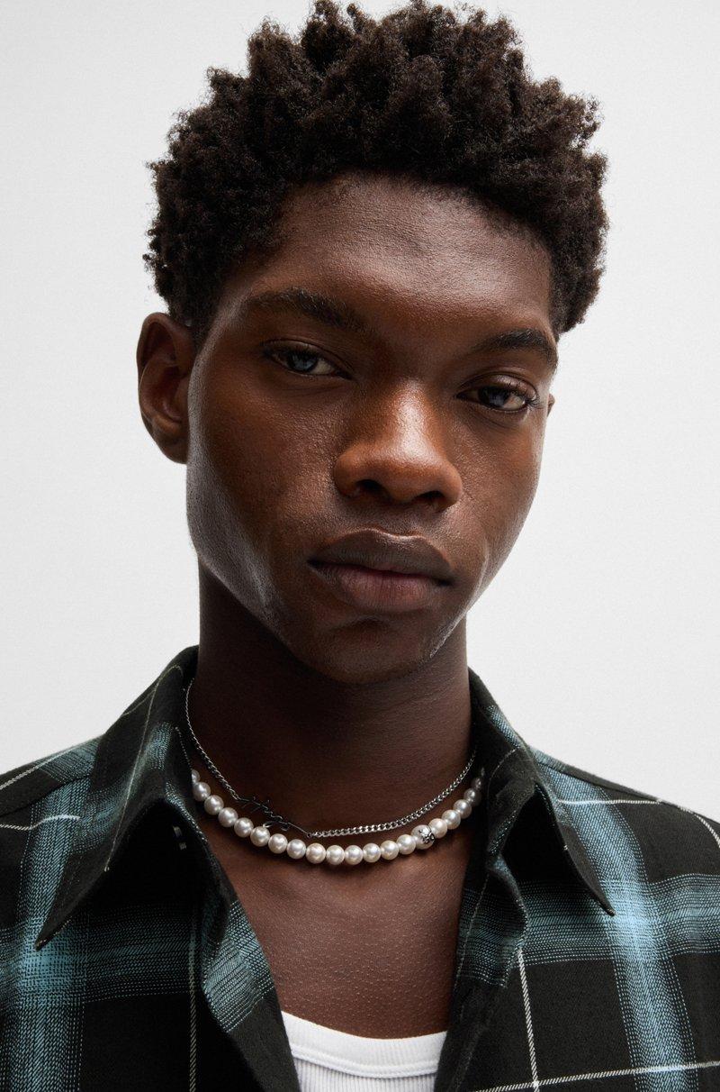 Hugo Boss Camisa Oversize Fit En Franela De Algodón A Cuadros