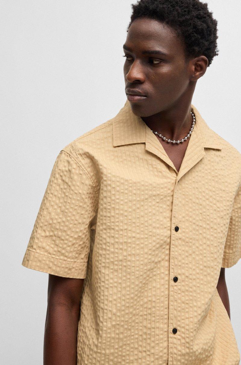 Hugo Boss Camisa Oversize Fit En Sirsaca De Algodón
