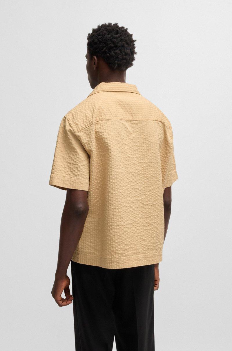 Hugo Boss Camisa Oversize Fit En Sirsaca De Algodón