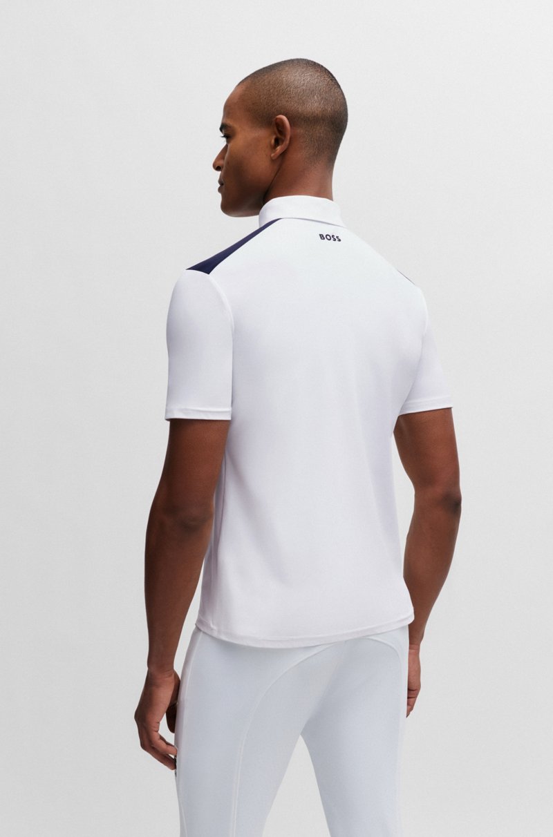 Hugo Boss Camisa Para Equitación De Media Manga Con Apliques En Los Hombros