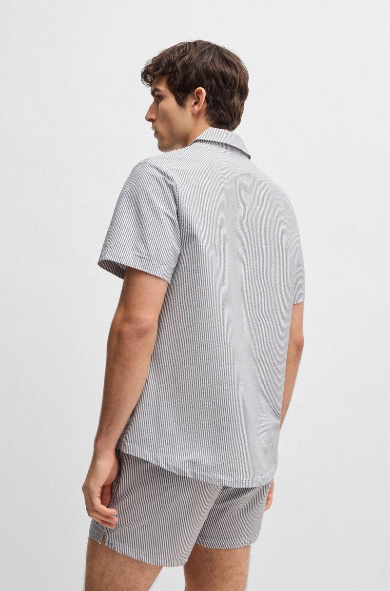 Hugo Boss Camisa Playera Regular Fit En Tejido De Sirsaca