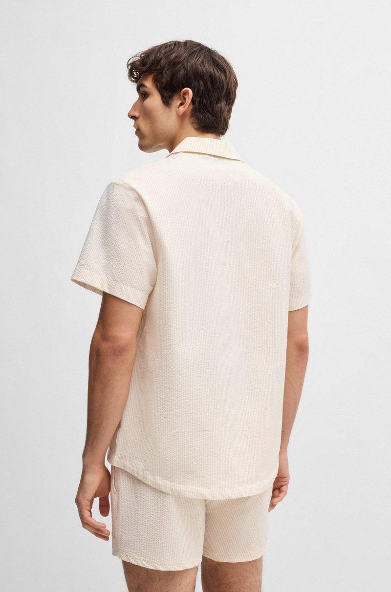 Hugo Boss Camisa Playera Regular Fit En Tejido De Sirsaca