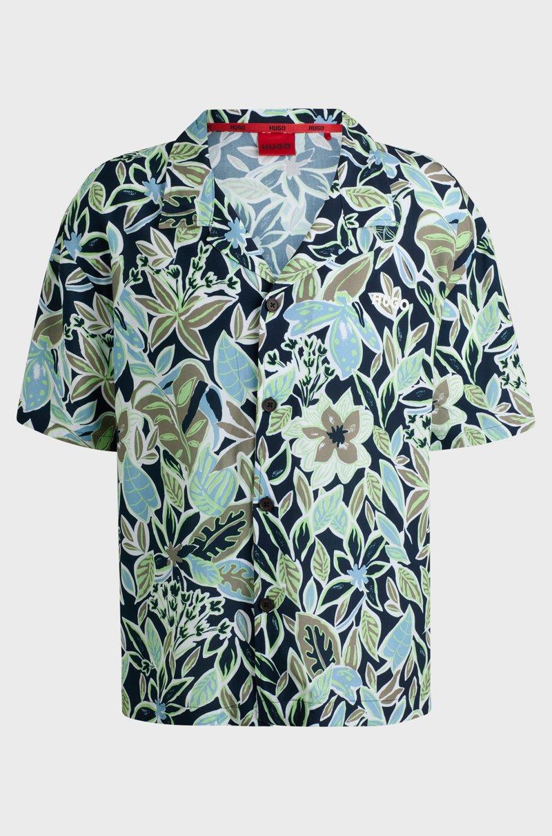 Hugo Boss Camisa playera relaxed fit con estampado integral
