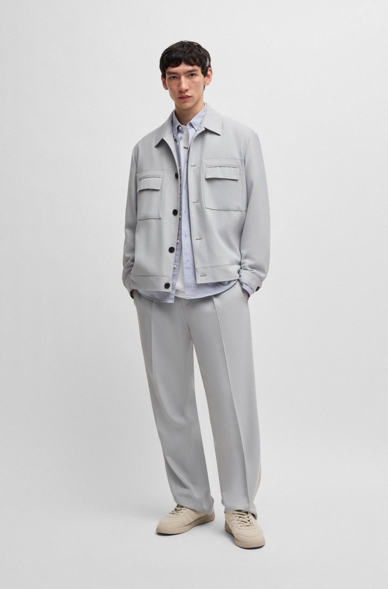 Hugo Boss Camisa Regular Fit Abotonada En Algodón Oxford Lavado