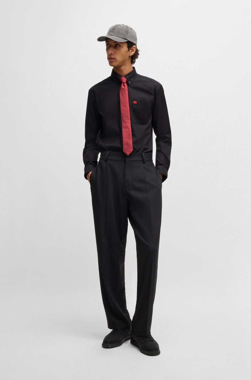 Hugo Boss Camisa Regular Fit Abotonada En Algodón Oxford Lavado