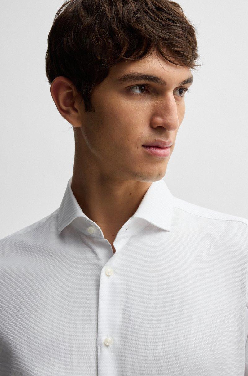 Hugo Boss Camisa Regular Fit De Algodón Estructurado