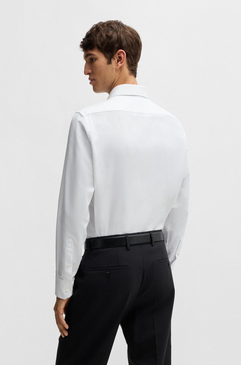 Hugo Boss Camisa Regular Fit De Algodón Estructurado