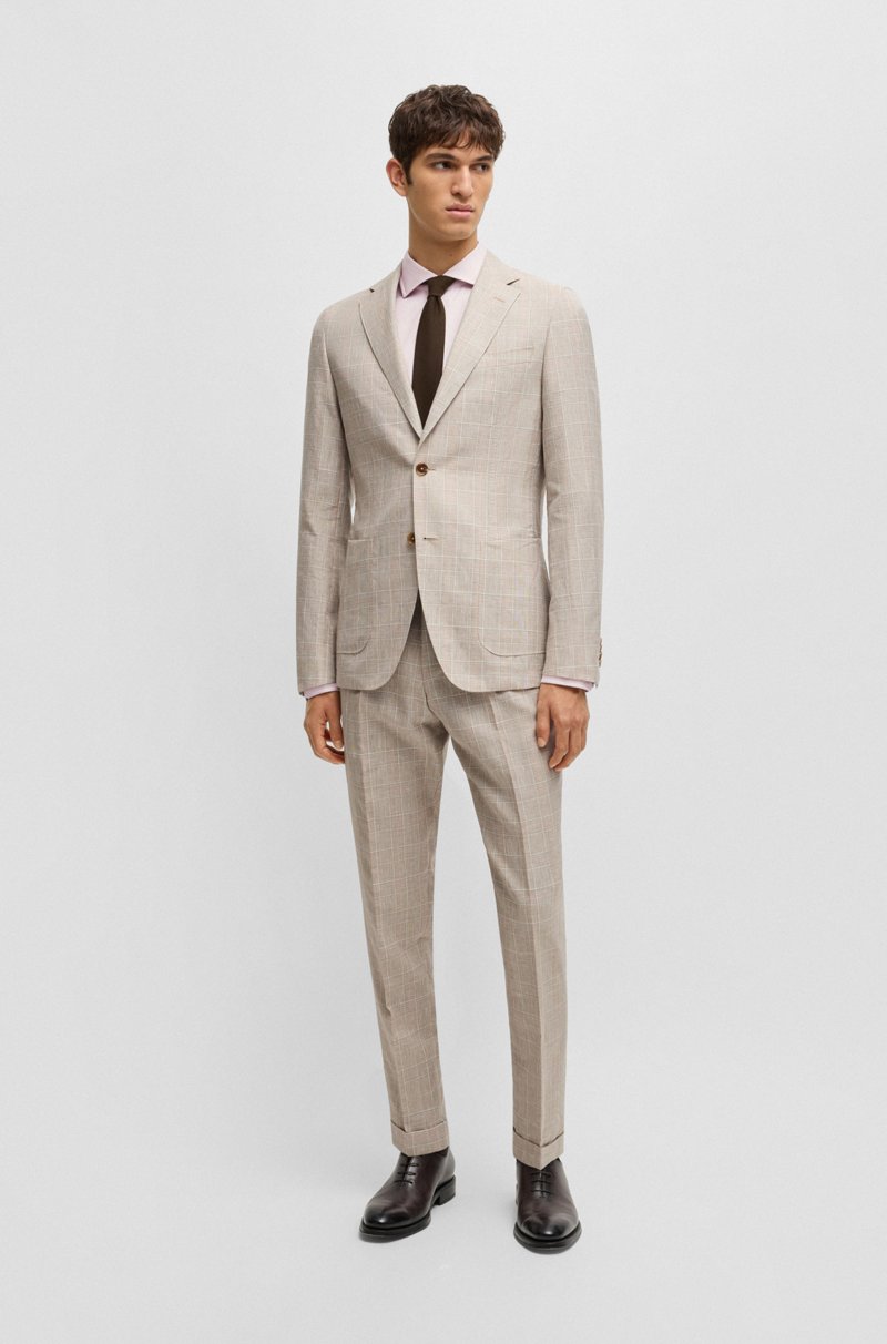 Hugo Boss Camisa Regular Fit De Algodón Estructurado Resistente A Las Arrugas