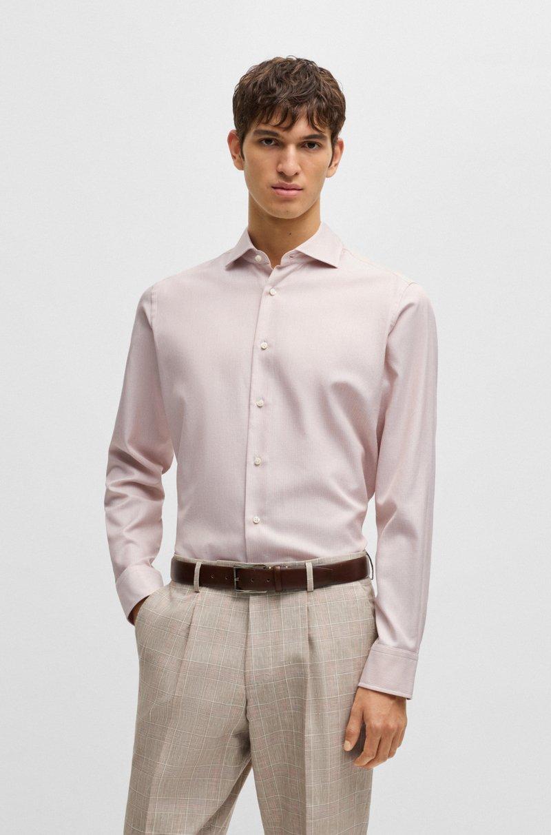 Hugo Boss Camisa regular fit de algodón estructurado resistente a las arrugas