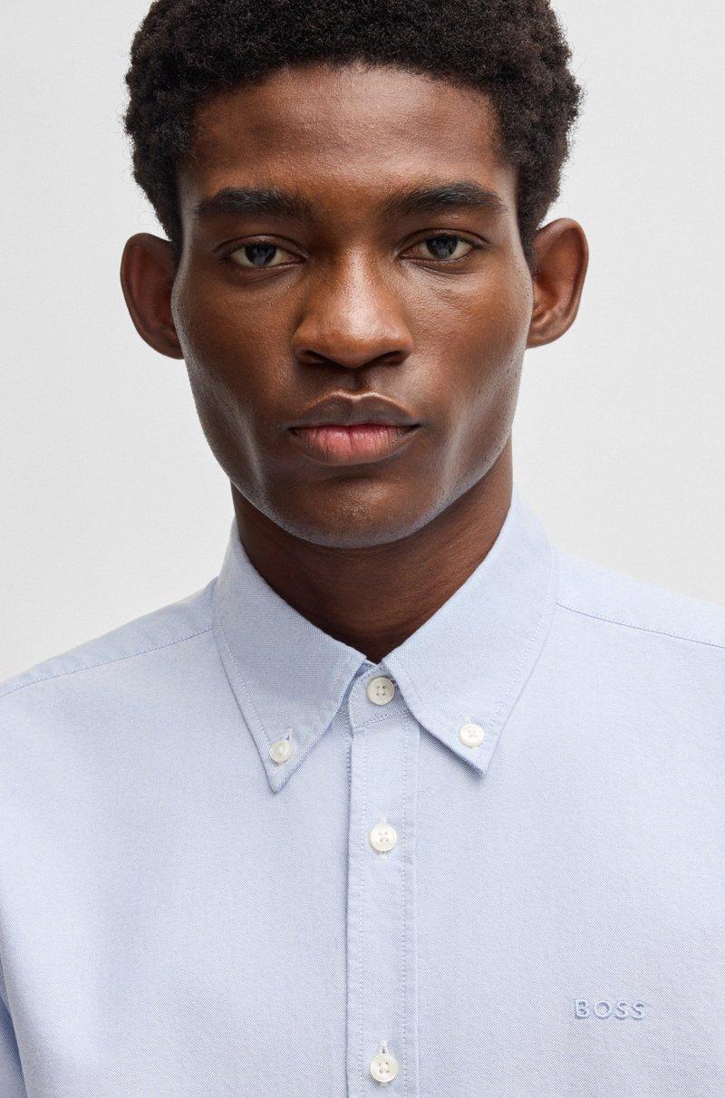 Hugo Boss Camisa Regular Fit De Algodón Oxford Con Botones